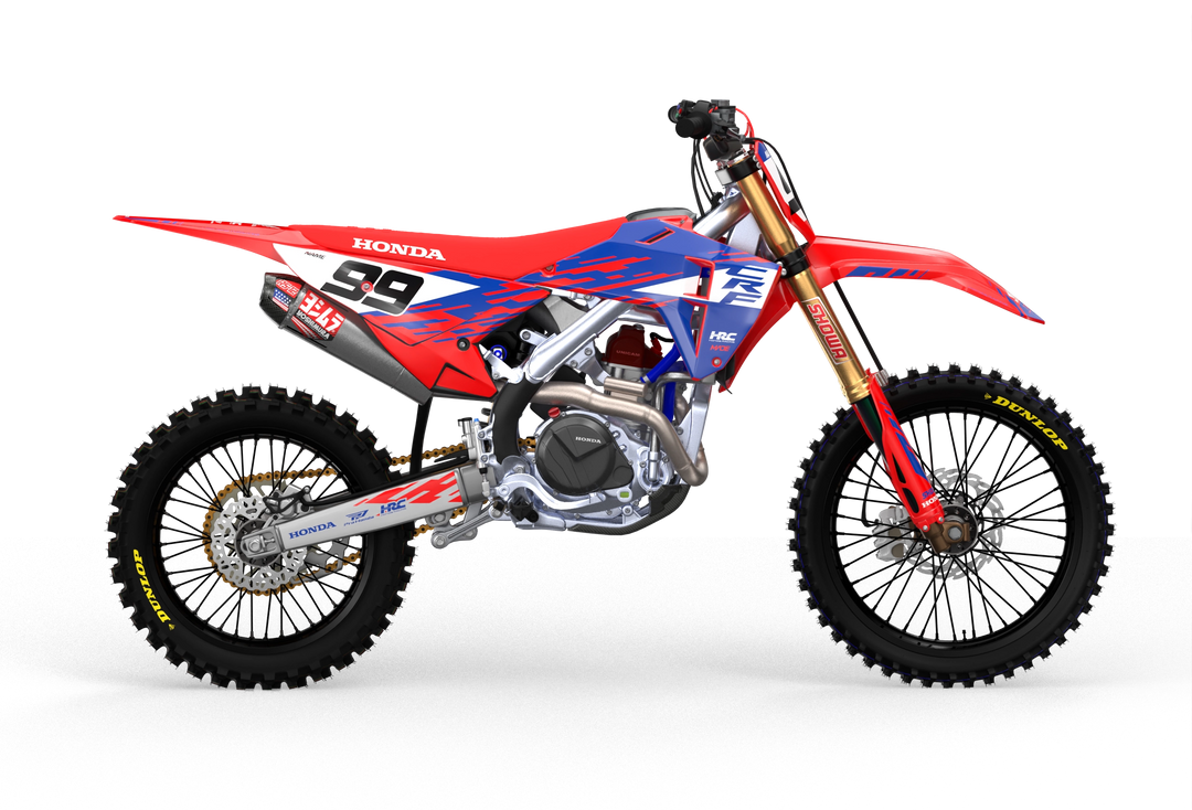 Honda CRF Motocross dirt bike simple graphics for protection from madestickers.com Blue#color_blue