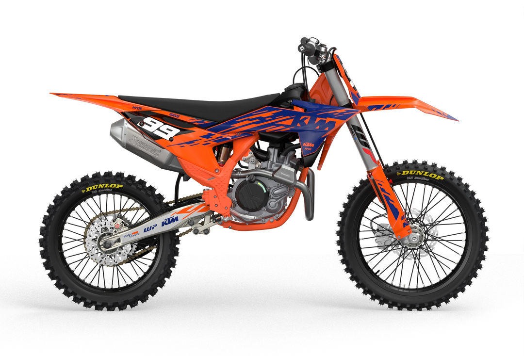 KTM SX SXF EXC 3D render motocross dirt bike with dope graphics for protection from madestickers.com Blue#color_blue