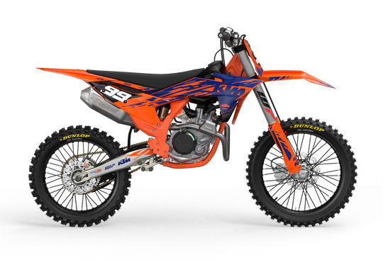 KTM SX SXF EXC 3D render motocross dirt bike with dope graphics for protection from madestickers.com Blue#color_blue
