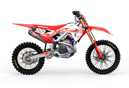 Honda CRF Motocross dirt bike simple graphics for protection from madestickers.com White#color_white