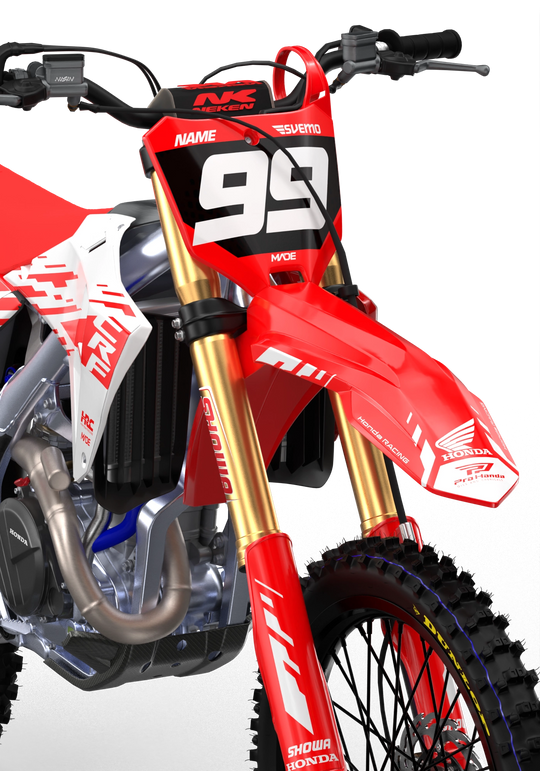 Honda CRF Motocross dirt bike simple graphics for protection from madestickers.com White#color_white