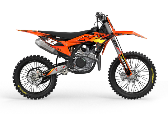 KTM SX SXF Motocross graphics with design Troy - madestickers.com Black#color_black