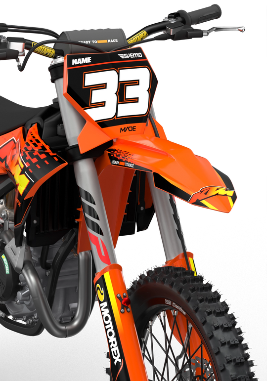 KTM SX SXF Motocross graphics with design Troy - madestickers.com Black#color_black
