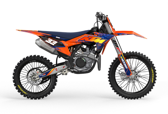KTM SX SXF Motocross graphics with design Troy - madestickers.com Blue#color_blue