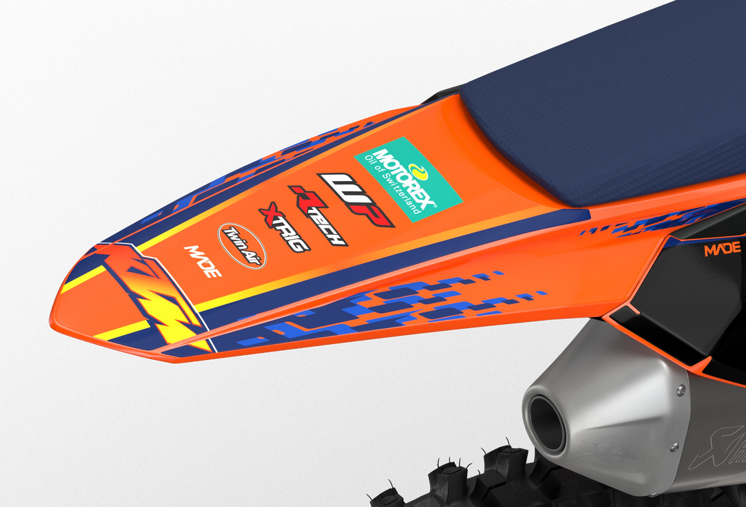 KTM SX SXF Motocross graphics with design Troy - madestickers.com Blue#color_blue