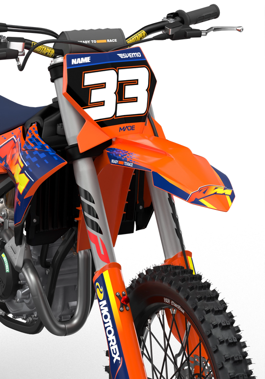KTM SX SXF Motocross graphics with design Troy - madestickers.com Blue#color_blue