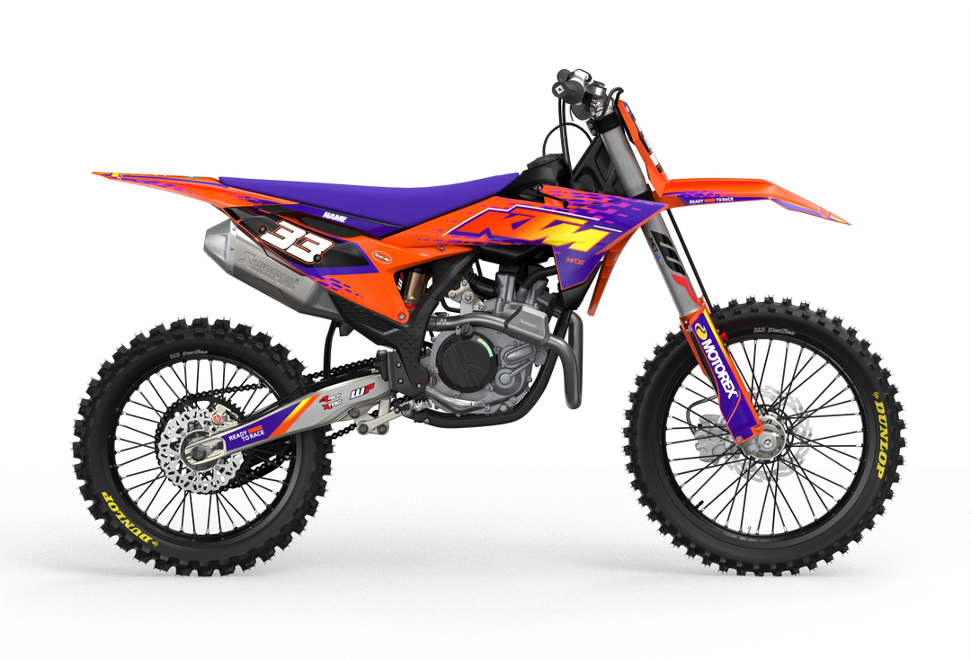 KTM SX SXF Motocross graphics with design Troy - madestickers.com Purple#color_purple