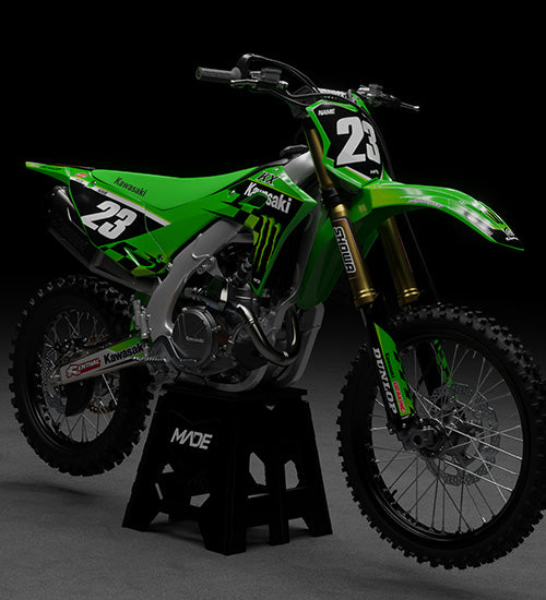 Kawasaki graphics promo picture with design named Victory - madestickers.com 