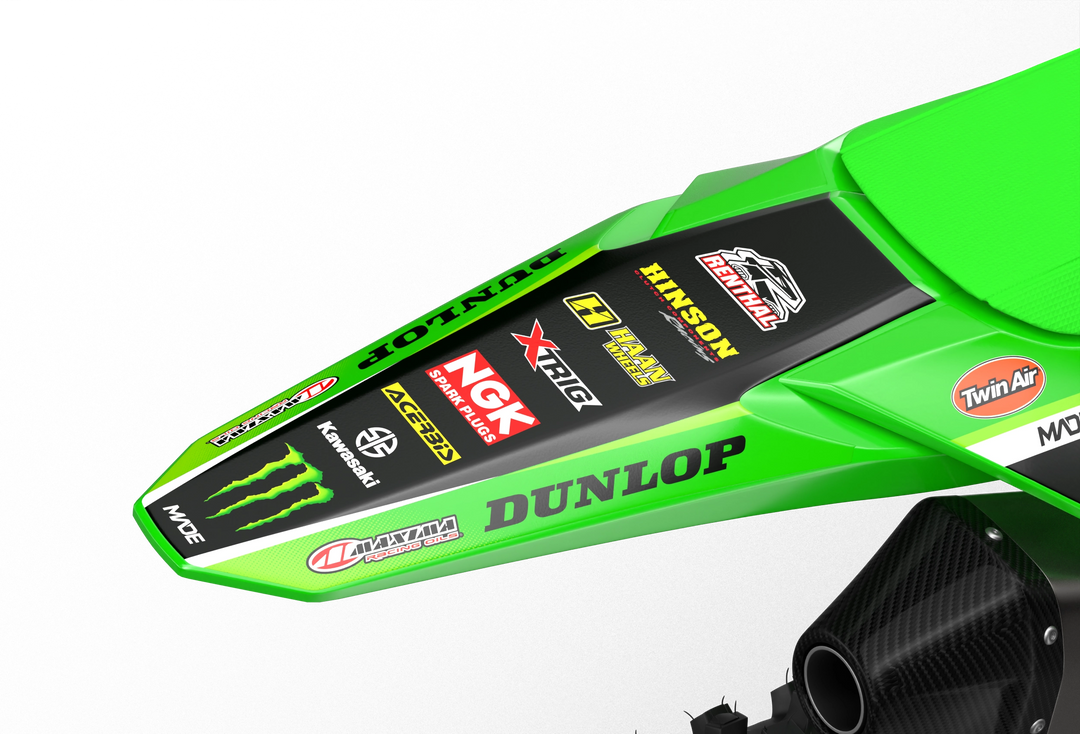 Kawasaki KXF motocross graphics design Victory Green#color_green