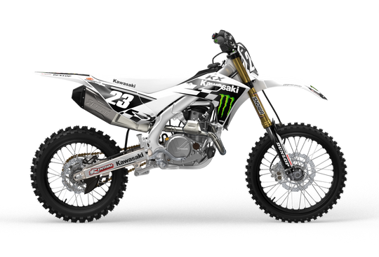 Kawasaki KXF motocross graphics design Victory White#color_white