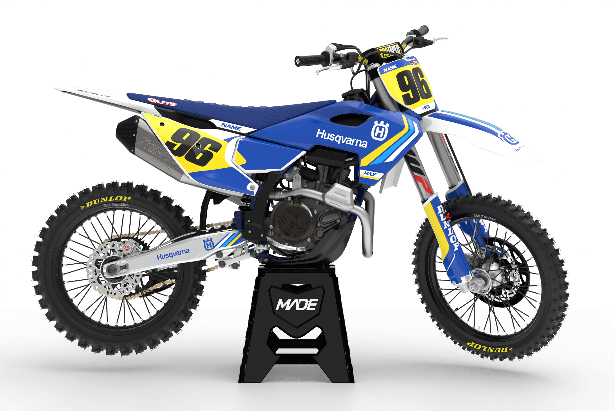 HUSQVARNA VINTAGE GRAPHICS KIT - Madestickers Blue#color_blue