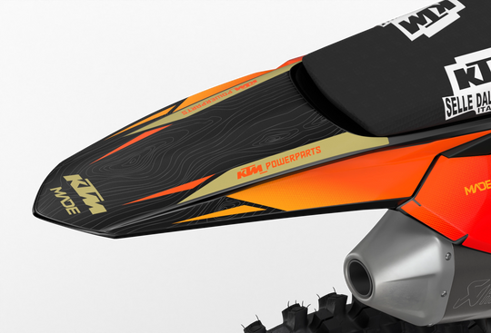 Visby KTM SXF dirt bike motocross graphics - 3D render picture - madestickers Black#color_black