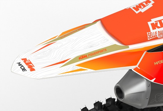 Visby KTM SXF dirt bike motocross graphics - 3D render picture - madestickers Orange#color_orange
