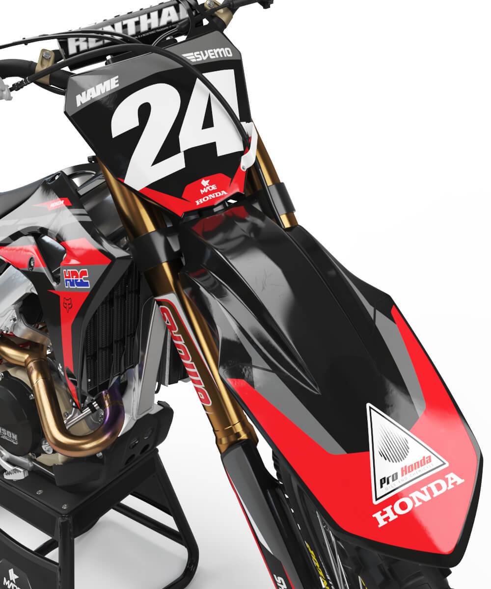 HONDA PRO GRAPHICS KIT - Madestickers Black#color_black