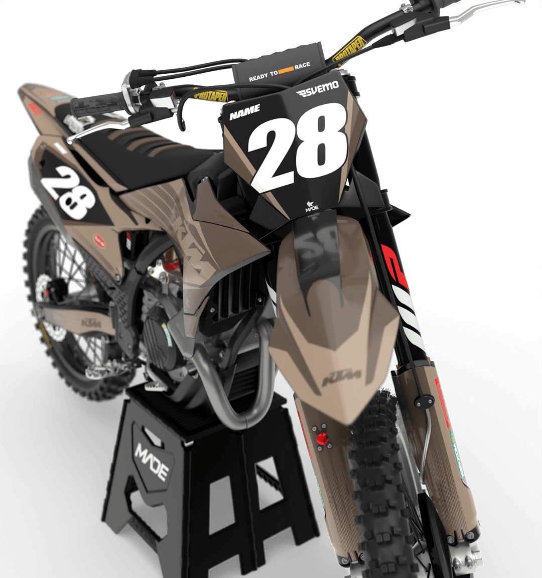 KTM LIMIT GRAPHICS KIT - Madestickers Brown#color_brown