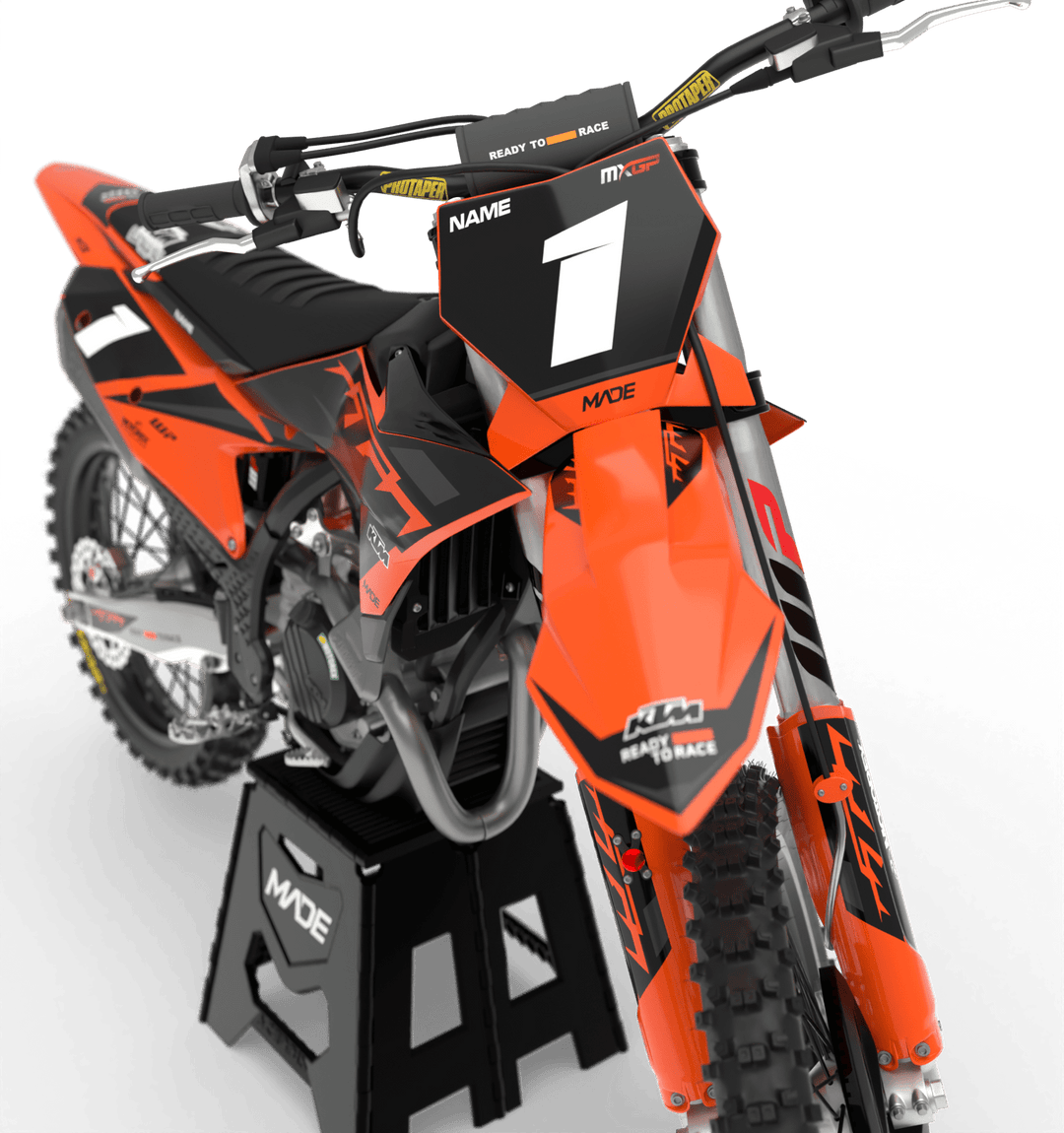 KTM ZEUS BLACK Graphic KIT - Madestickers Black#color_black