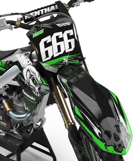 KAWASAKI SKULL GRAPHICS KIT - Madestickers