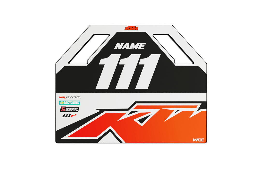 KTM TURBO WHITE PITBOARD - Madestickers