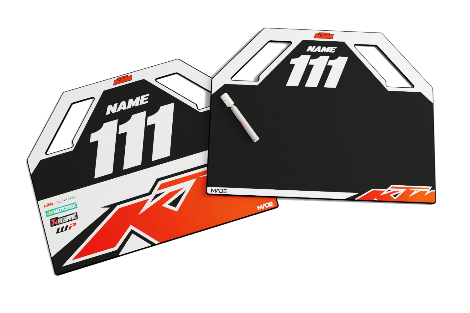 KTM TURBO WHITE PITBOARD - Madestickers