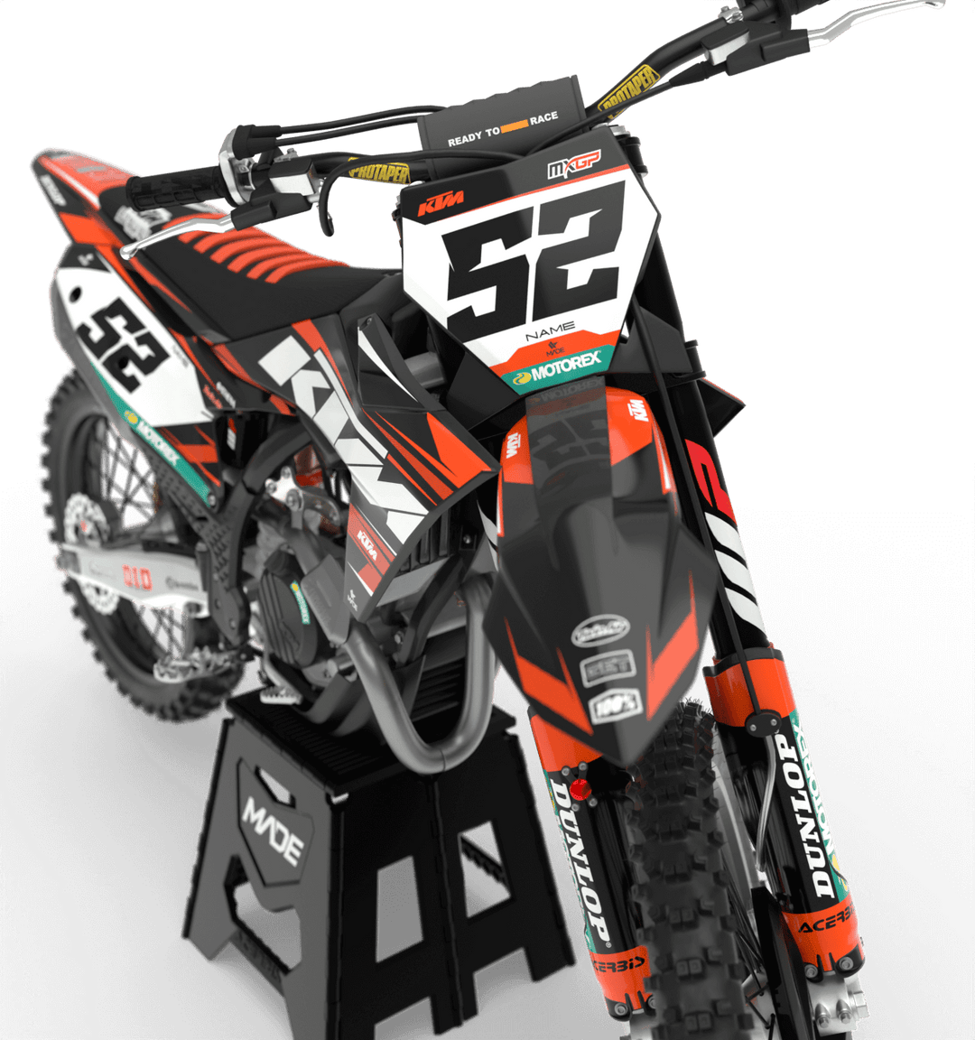 KTM BREEZE GRAPHICS KIT - Madestickers Orange#color_orange