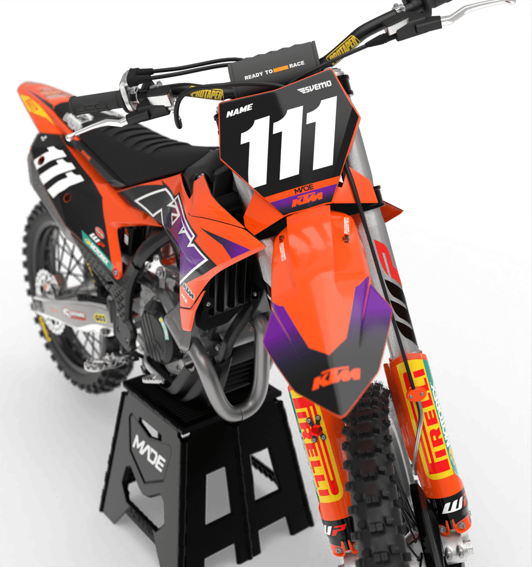 KTM TURBO GRAPHICS KIT - Madestickers Orange#color_orange