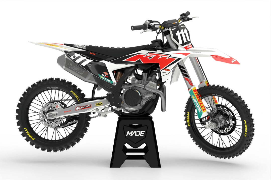 KTM TURBO GRAPHICS KIT - Madestickers White#color_white