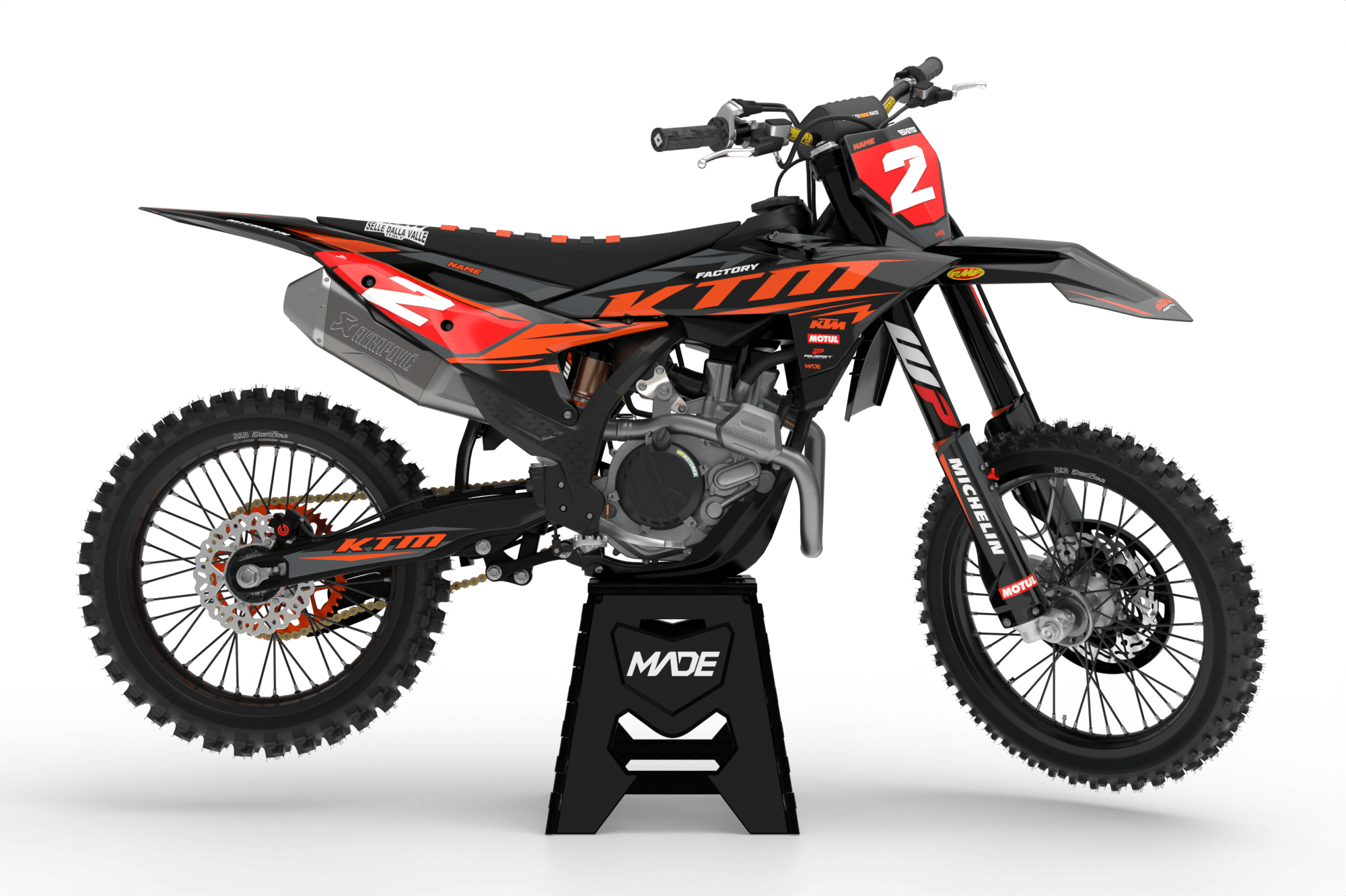 KTM DESTROYER GRAPHICS KIT - Madestickers Orange#color_orange