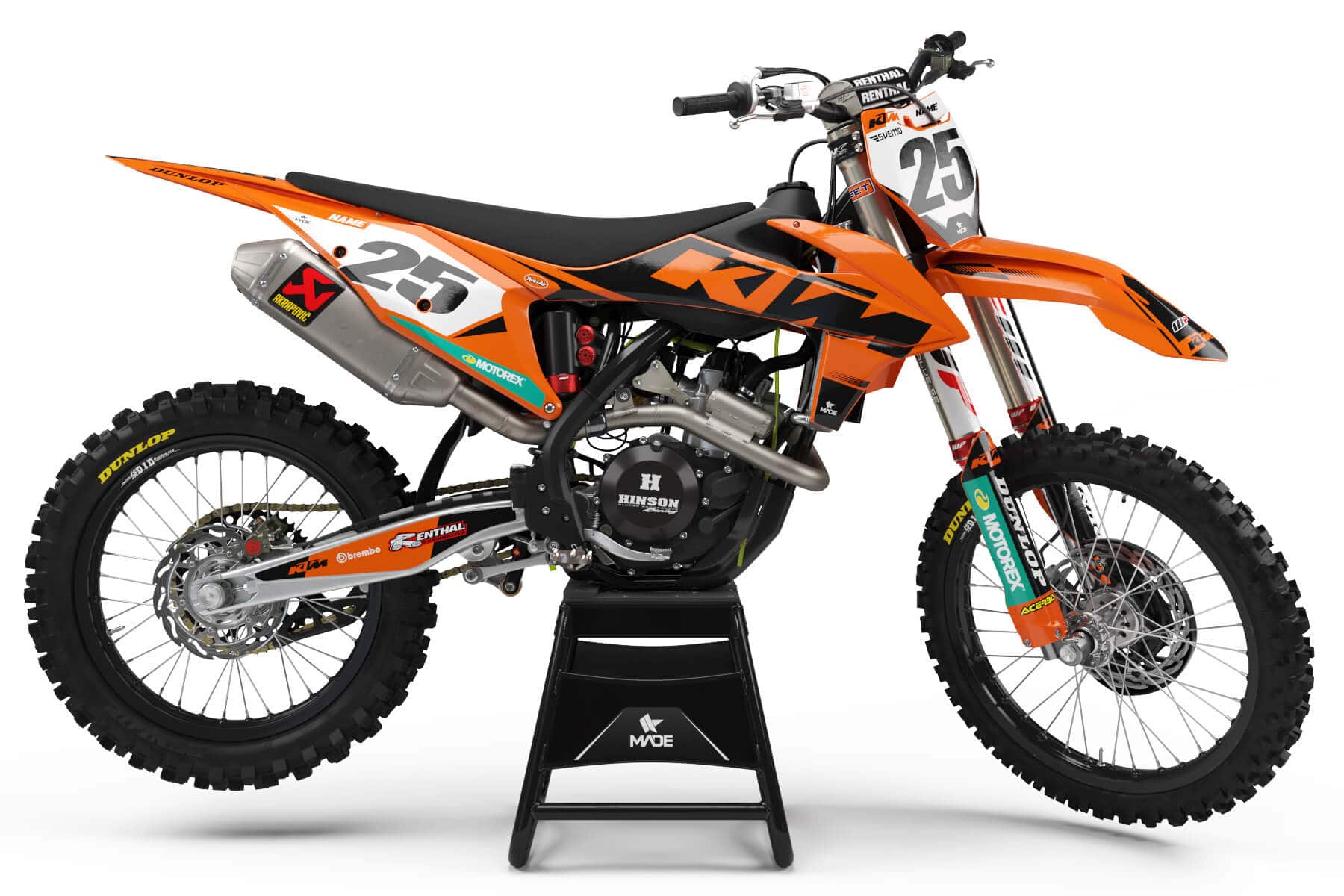 KTM FIFTY GRAPHICS KIT - Madestickers Orange#color_orange