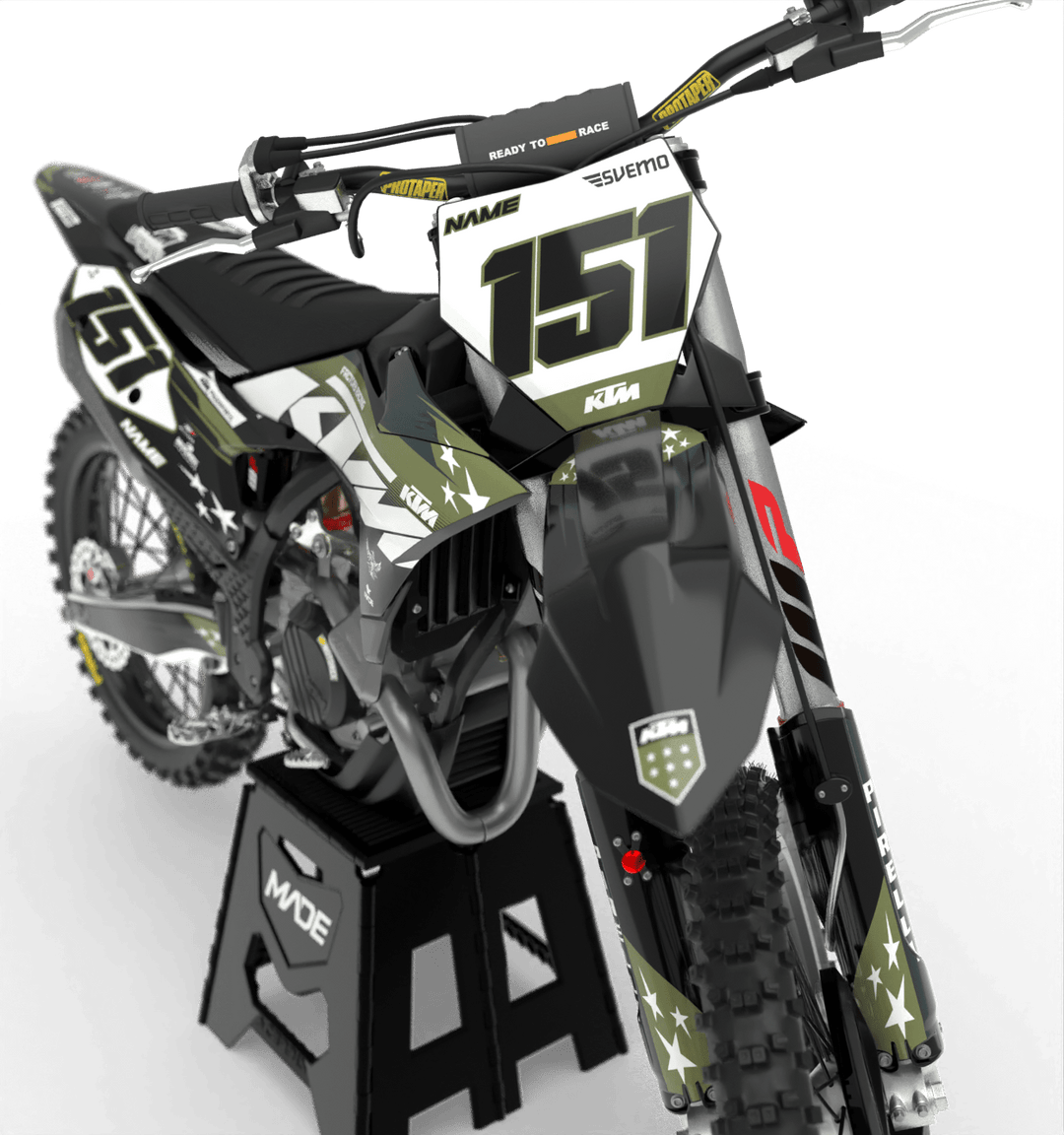 KTM PATRIOT GRAPHICS KIT - Madestickers Black#color_black