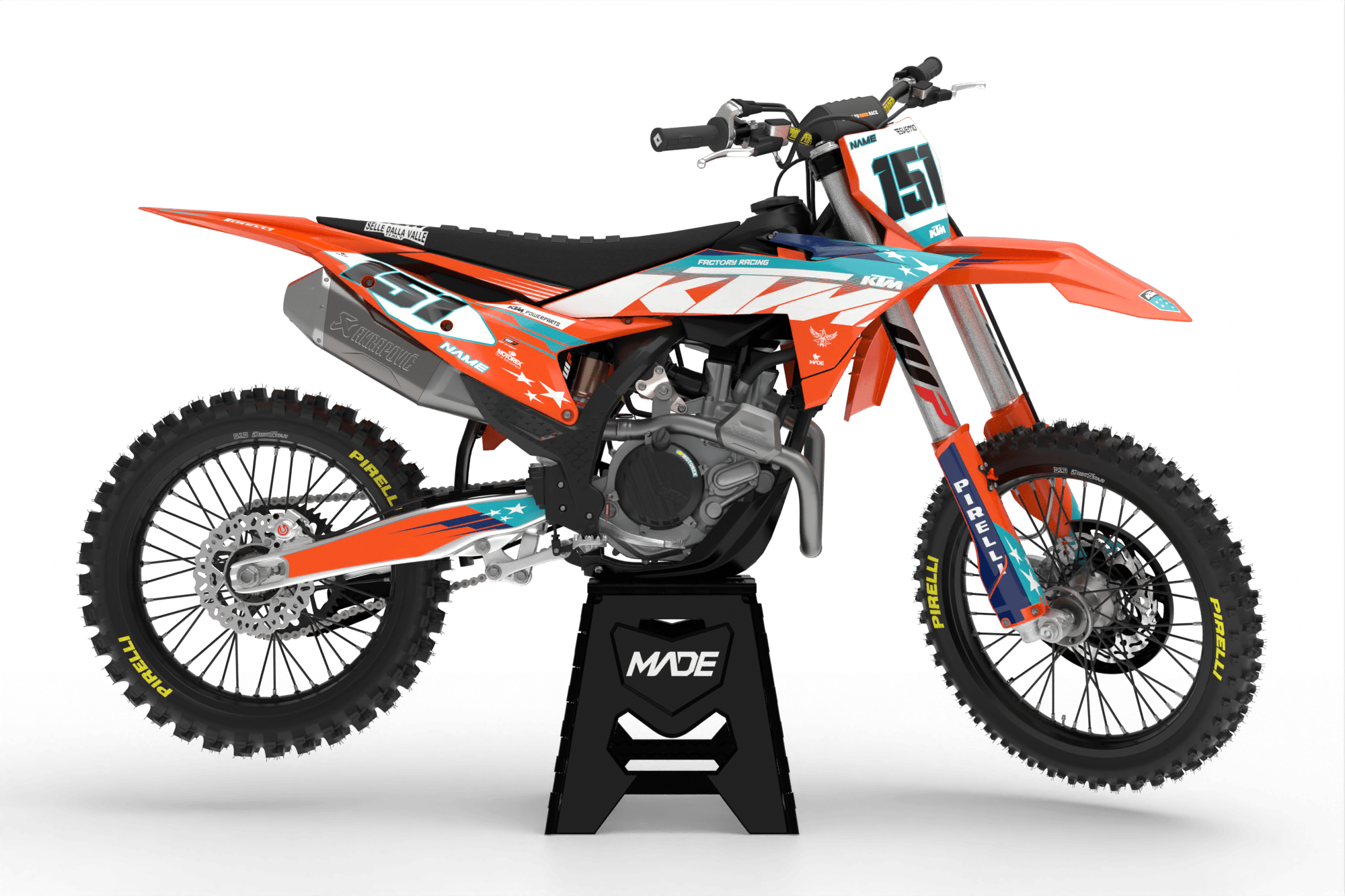 KTM PATRIOT GRAPHICS KIT - Madestickers Orange#color_orange