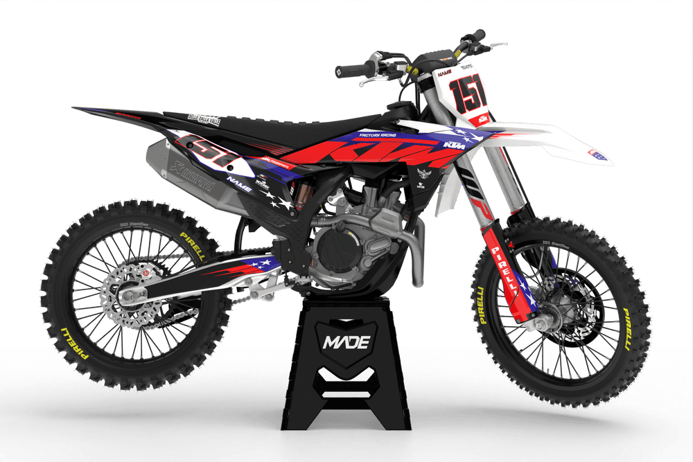 KTM PATRIOT GRAPHICS KIT - Madestickers White#color_white