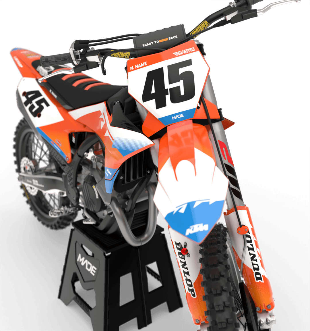 KTM LIGHT GRAPHICS KIT - Madestickers Blue#color_blue