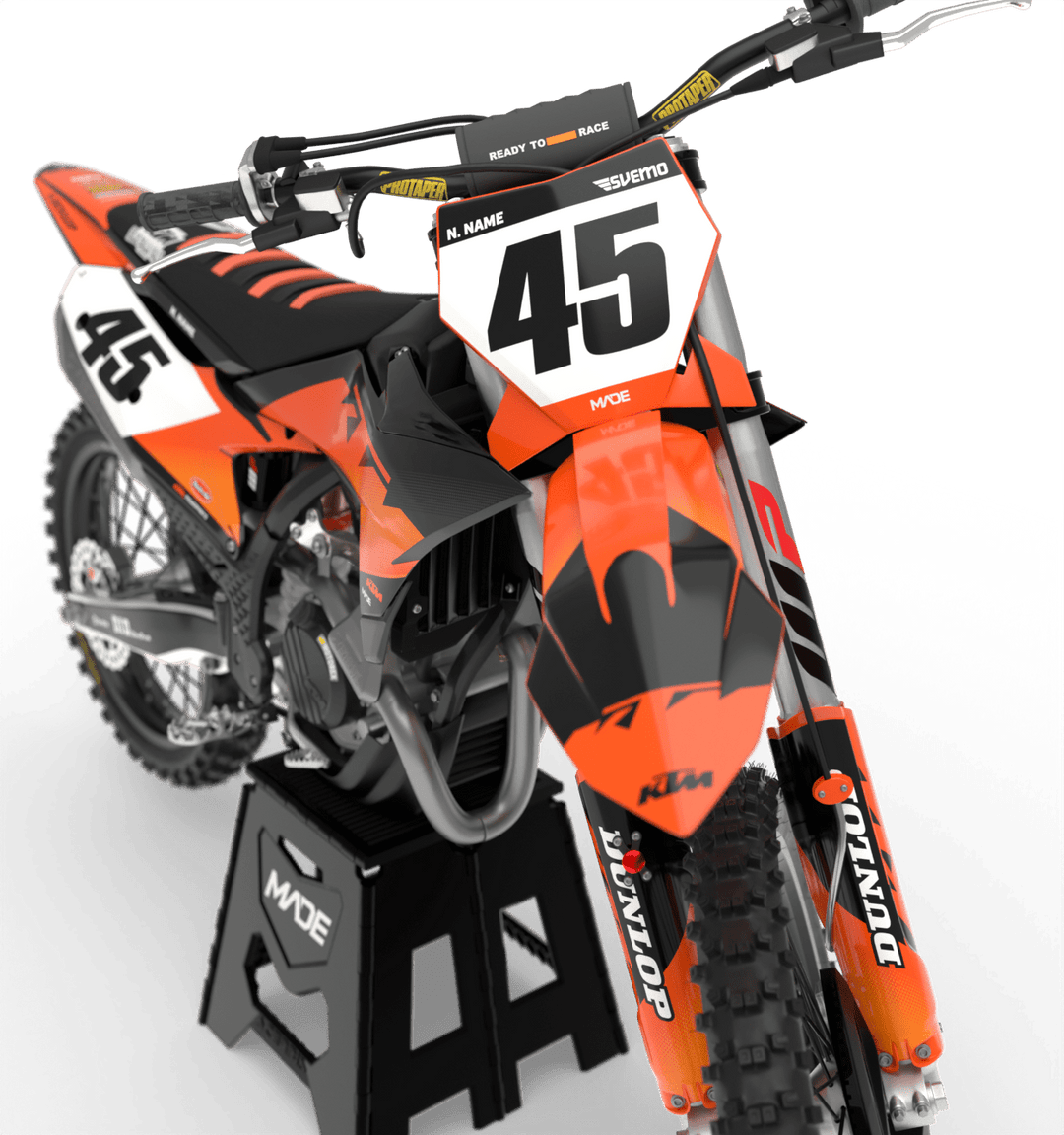 KTM LIGHT GRAPHICS KIT - Madestickers Orange#color_orange