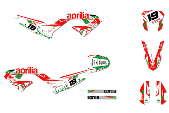 APRILIA GRINZ GRAPHICS KIT - Madestickers