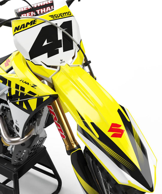 SUZUKI SPLIT GRAPHICS KIT - Madestickers Yellow#color_yellow