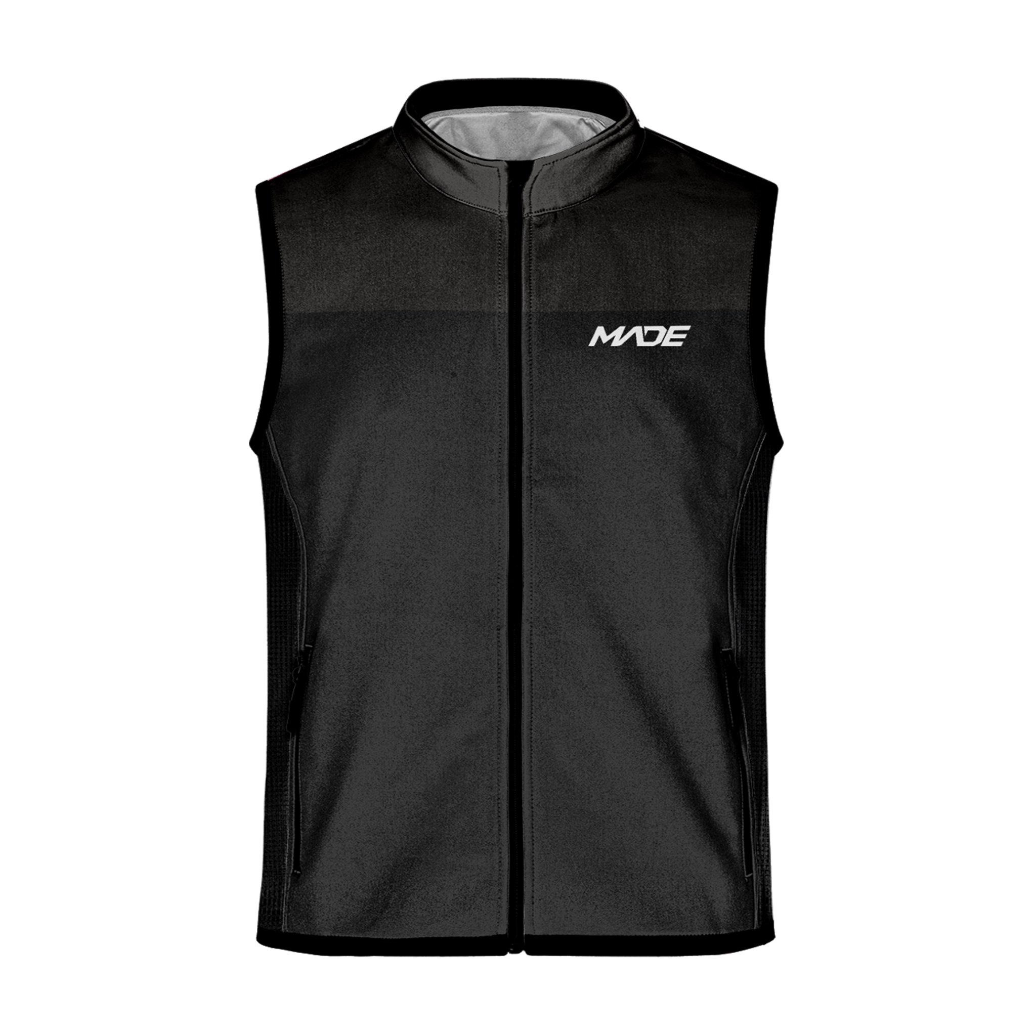 Black vest with 'MADE' logo on the back and front - madestickers.com