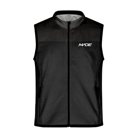 Black vest with 'MADE' logo on the back and front - madestickers.com